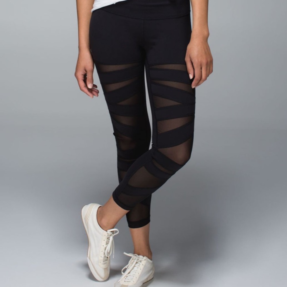 Lululemon high times mesh leggings Grey